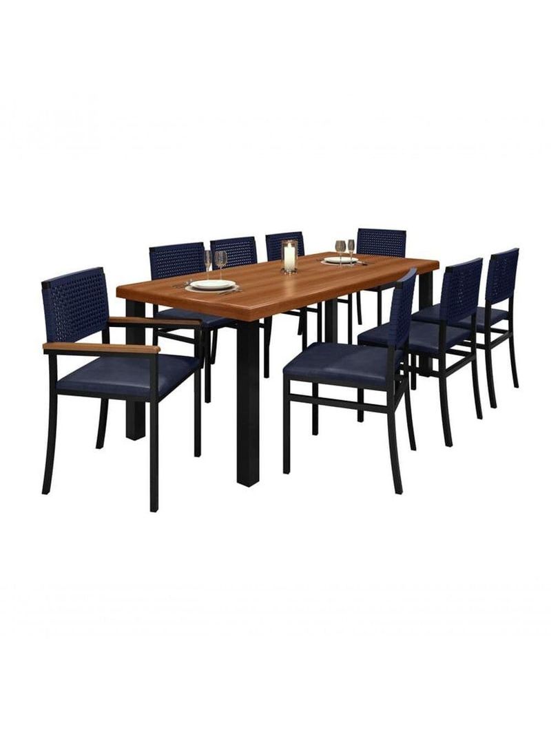 Conjunto Mesa 8 Cadeiras Para área Externa Madri Paonanda