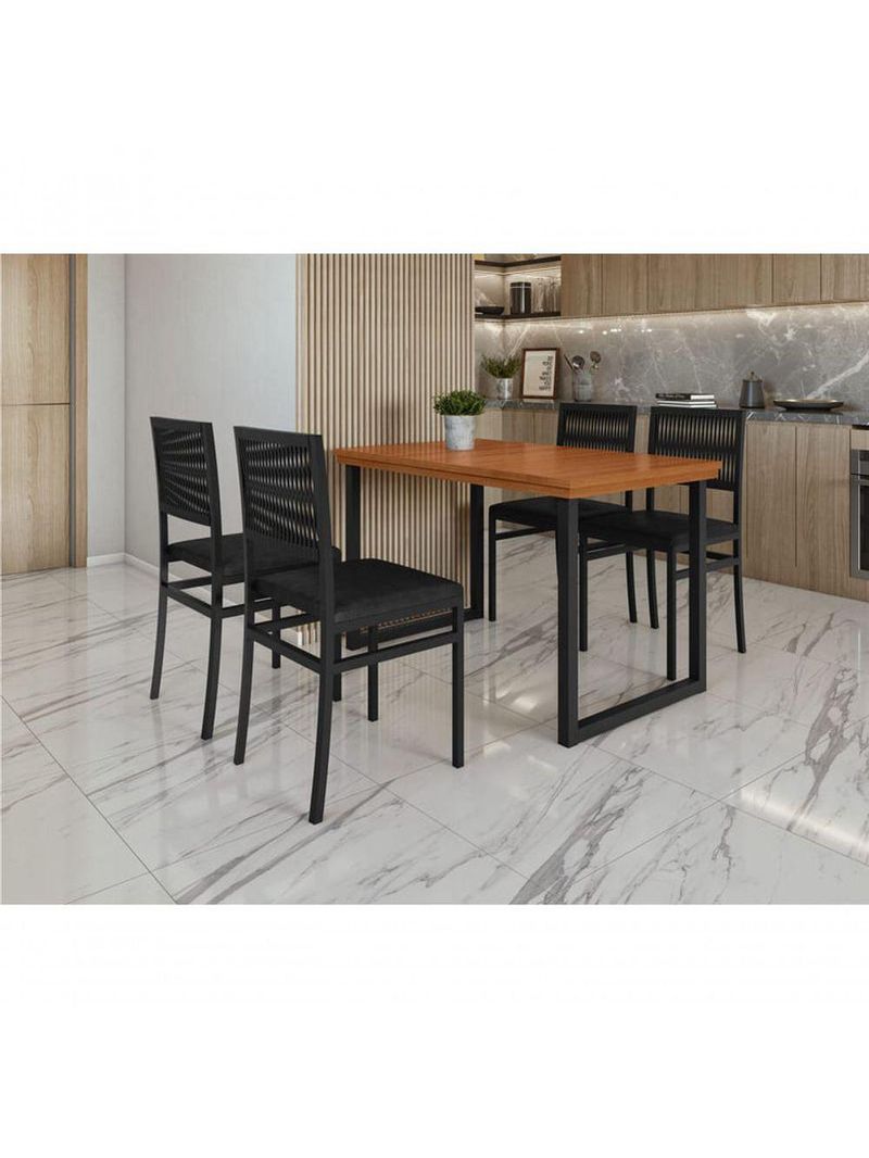 Conjunto Mesa Berlim 1,20- 4 Cadeiras Barcelona Paonanda