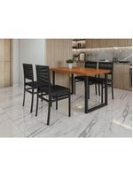 Conjunto Mesa Madeira 4 Cadeiras Corda Naútica - Paonanda