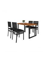Conjunto Mesa Madeira 4 Cadeiras Corda Naútica - Paonanda