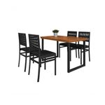 Conjunto Mesa Madeira 4 Cadeiras Corda Naútica - Paonanda
