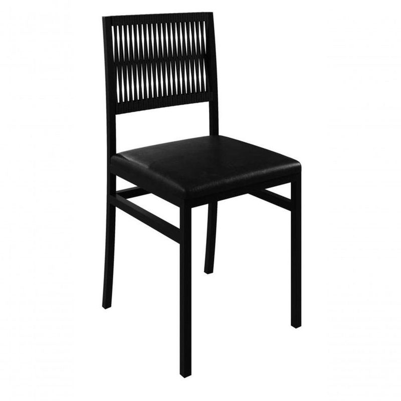 Conjunto Mesa Madeira 4 Cadeiras Corda Naútica - Paonanda