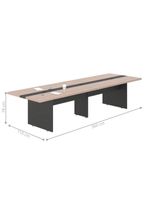 Mesa De Reunião Premium Escritório 3,60m 8 Lugares Nogueira