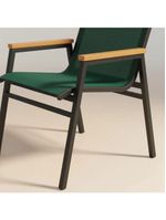 Conjunto Mesa Jardim Giratória 6 Poltronas Cadeiras área Externa Lazer Piscina Verde