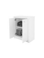 Balcão de Escritório ME4103 c/ 2 Portas Nogal - Tecno Mobili