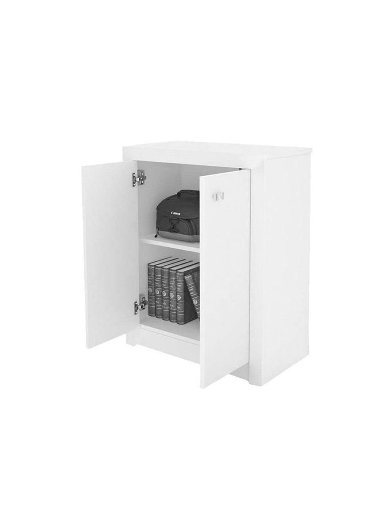 Balcão de Escritório ME4103 c/ 2 Portas Nogal - Tecno Mobili
