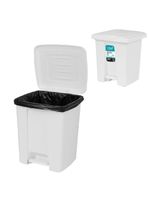 Lixeira Pedal 15 Litros Grande Cesto De Lixo Casa Banheiro Cozinha Comercio Coleta Seletiva Reforcada Plastico
