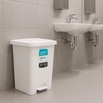 Lixeira Pedal 15 Litros Grande Cesto De Lixo Casa Banheiro Cozinha Comercio Coleta Seletiva Reforcada Plastico