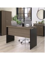 Mesa De Escritório 120cm Pe40 Preto-walnut