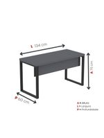 Mesa Escritório 1340x600x750mm M1340pe40tub Grafito-preto