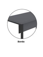 Mesa Escritório 1340x600x750mm M1340pe40tub Grafito-preto