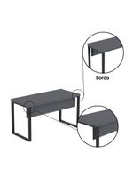 Mesa Escritório 1340x600x750mm M1340pe40tub Grafito-preto