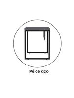 Mesa Escritório 1340x600x750mm M1340pe40tub Grafito-preto