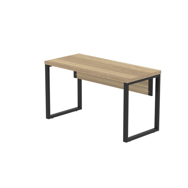 Mesa Escritório 1340x600x750mm M1340pe40tub Noce Naturalle-preto