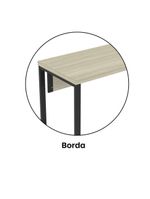 Mesa Escritório 1340x600x750mm M1340pe40tub Castanheira Natural-preto