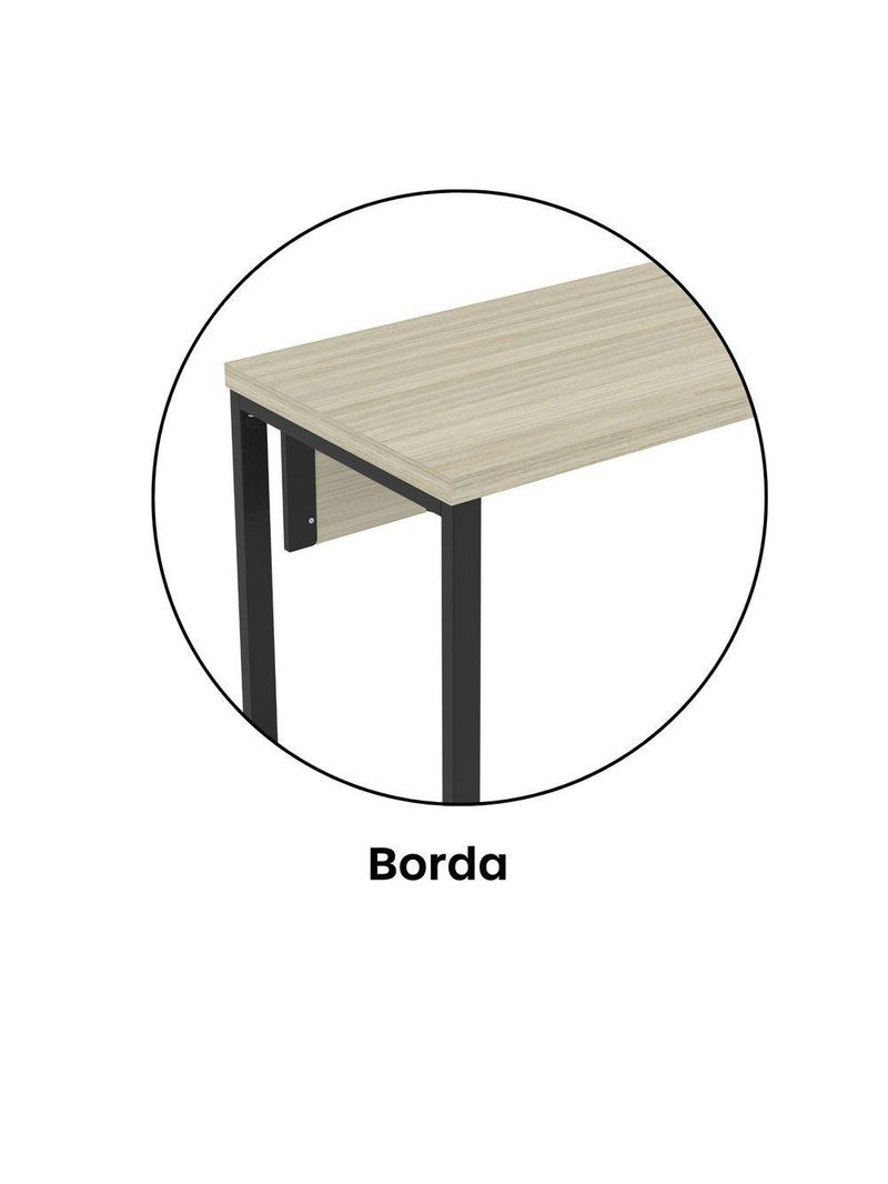 Mesa Escritório 1340x600x750mm M1340pe40tub Castanheira Natural-preto