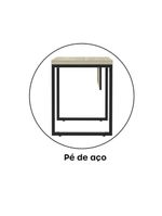 Mesa Escritório 1340x600x750mm M1340pe40tub Castanheira Natural-preto