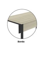 Mesa Escritório 1340x600x750mm M1340pe40tub Castanheira Natural-preto