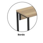 Mesa Escritório 1340x600x750mm M1340pe40tub Noce Naturalle-preto