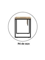 Mesa Escritório 1340x600x750mm M1340pe40tub Noce Naturalle-preto