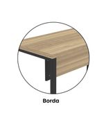 Mesa Escritório 1340x600x750mm M1340pe40tub Noce Naturalle-preto