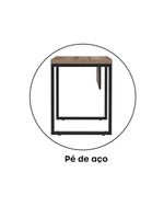 Mesa Escritório 1500x600x750mm M150-60pe40tub Walnut-preto
