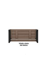 Mesa Escritório 1500x600x750mm M150-60pe40tub Walnut-preto