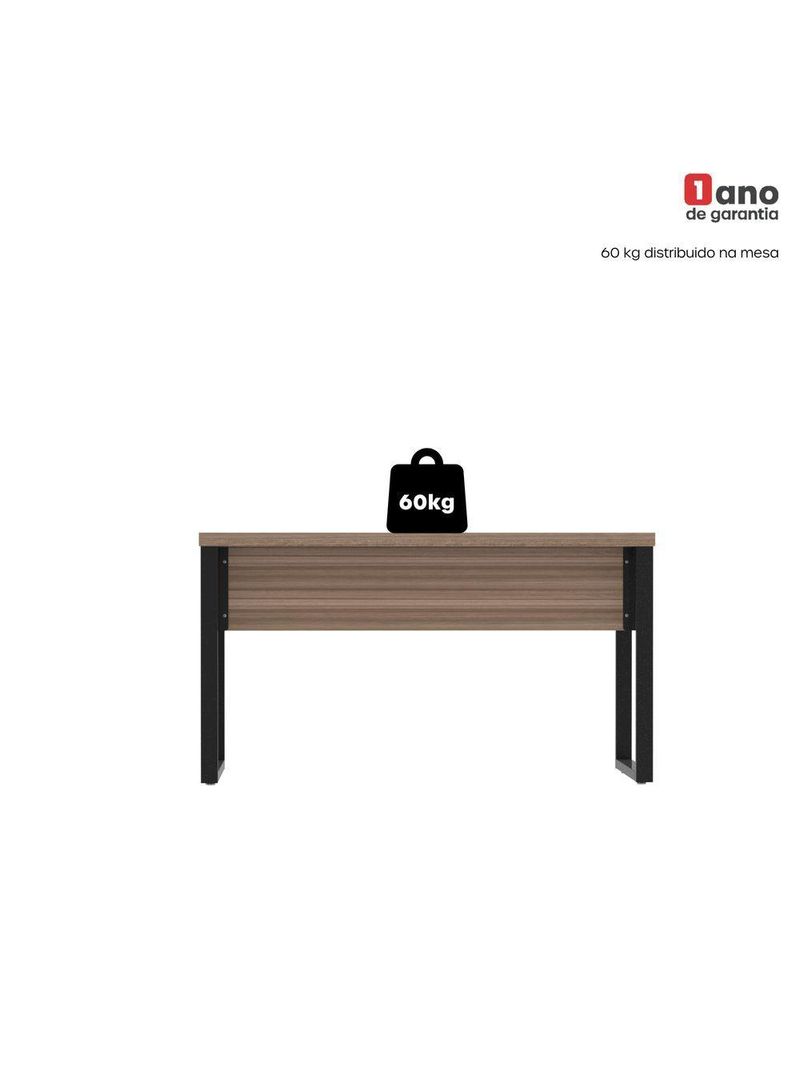 Mesa Escritório 1500x700x750mm M150-70pe40tub Walnut-preto