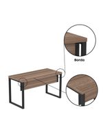 Mesa Escritório 1500x700x750mm M150-70pe40tub Walnut-preto
