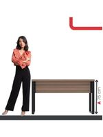Mesa Escritório 1500x700x750mm M150-70pe40tub Walnut-preto