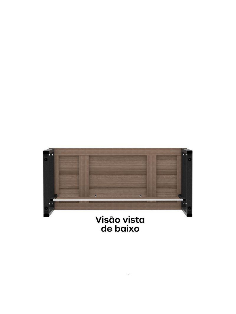Mesa Escritório 1500x700x750mm M150-70pe40tub Walnut-preto