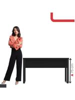 Mesa Escritório 1340x600x750mm M1340pe40tub Preto