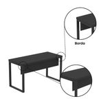 Mesa Escritório 1340x600x750mm M1340pe40tub Preto