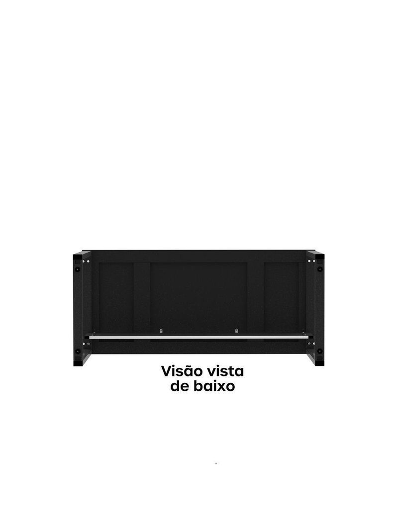 Mesa Escritório 1340x600x750mm M1340pe40tub Preto