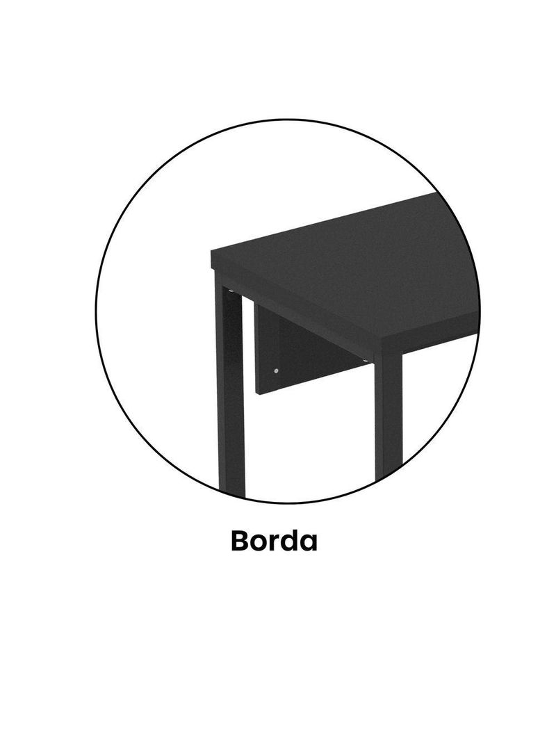 Mesa Escritório 1340x600x750mm M1340pe40tub Preto