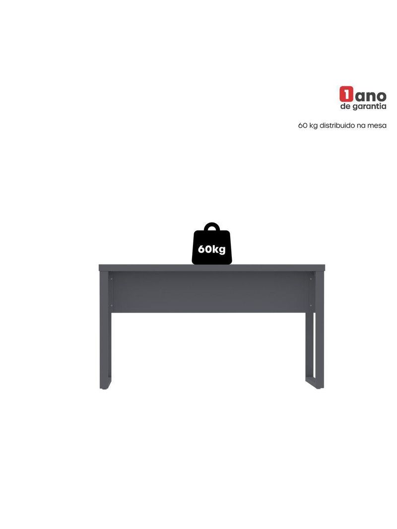Mesa Escritório 1340x600x750mm M1340pe40tub Grafito