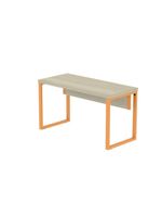 Mesa Escritório 1340x600x750mm M1340pe40tub Castanheira Natural-laranja Picasso