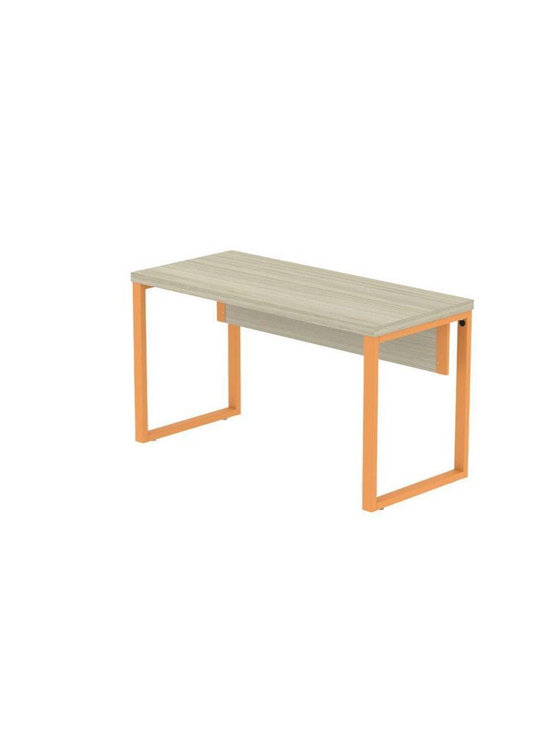 Mesa Escritório 1340x600x750mm M1340pe40tub Castanheira Natural-laranja Picasso