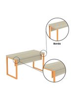 Mesa Escritório 1340x600x750mm M1340pe40tub Castanheira Natural-laranja Picasso