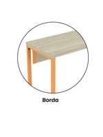 Mesa Escritório 1340x600x750mm M1340pe40tub Castanheira Natural-laranja Picasso