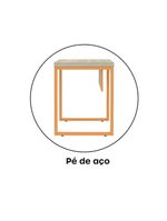 Mesa Escritório 1340x600x750mm M1340pe40tub Castanheira Natural-laranja Picasso