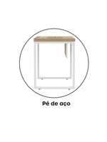 Mesa Escritório 1340x600x750mm M1340pe40tub Noce Naturalle-branco