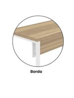 Mesa Escritório 1340x600x750mm M1340pe40tub Noce Naturalle-branco