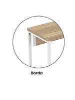 Mesa Escritório 1340x600x750mm M1340pe40tub Noce Naturalle-branco