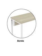 Mesa Escritório 1340x600x750mm M1340pe40tub Castanheira Natural-branco