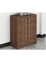 Balcão de Escritório ME4103 c/ 2 Portas Nogal - Tecno Mobili