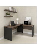 Complemento Para Mesa De Escritório 90cm Pe40 Preto-walnut