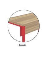 Mesa Escritório 1340x600x750mm M1340pe40tub Noce Naturalle-vermelho