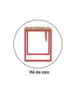 Mesa Escritório 1340x600x750mm M1340pe40tub Noce Naturalle-vermelho
