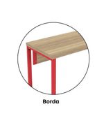 Mesa Escritório 1340x600x750mm M1340pe40tub Noce Naturalle-vermelho